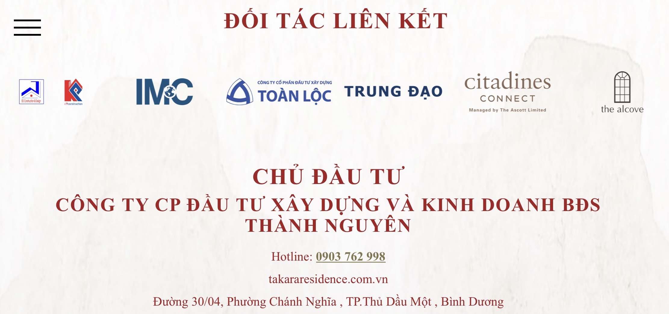 KHU DÂN CƯ TAKARA RESIDENCE - TP.THỦ DẦU MỘT-TỈNH BÌNH DƯƠNG